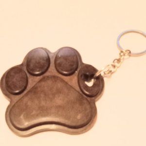 Dog Paw Print Resin Keychain